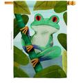 Rainforest Frog Animals Critter 28 x 40 in. Double-Sided Decorative Vertical House Flags for Decoration Banner Garden Yard Gift