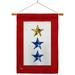 28 x 40 in. Gold & Two Blue Stars House Flag Set Armed Forces Military Service Double-Sided Decorative Vertical Flags & Decoration Banner Garden Yard Gift