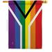 Gay of South Africa Support Pride 28 x 40 in. Double-Sided Decorative Horizontal House Flags for Decoration Banner Garden Yard Gift