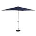 6.5 x 10 ft. Nassau Rectangular Market Umbrella with LED Bulb Lights Navy Blue - Breez-Tex