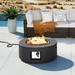 COSIEST Outdoor Patio Round Propane Firepit, 40000BTU - 28" W x 28" D x 12" H