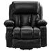 PU Leather Power Massage Recliners w/Remote control Heating Lift Sofa Chairs w/USB Port & Foot pedal for Livingroom