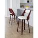 Carson Carrington Visby 24" Fixed-Height Counter Stool with Bent Wood Legs & Round Footrest (Set of 2)