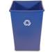 Rubbermaid Commercial Products Plastic Recycling Container 35 gal. - Blue