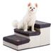 3 Tiers Foldable Dog Stairs - Convenient Dog Ladder Storage Stepper for Bed Sofa Couch