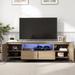 70 Inches Modern TV stand with LED Lights Entertainment Center TV cabinet with Storage for Up to 75 inch for Living Room Bedroom