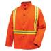 Black Stallion JF1010-OR Hi-Vis Welding Jacket with FR Reflective Tape Orange X-Large