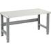 Adjustable Height Workbench with C-Channel Leg Laminate Square Edge - Gray - 60 x 30 in.