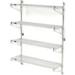 63 x 72 x 18 in. Nexel Poly Green Epoxy Wall Mount 4-Shelf Starter Wire Shelving