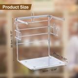 T-Shirt Shopping Bag Rack Stand Store Holder Dispenser Grocery Bag Holder - Silver