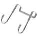 2 Pack Over Cabinet Door Double Hooks Strong Stainless Steel Multiple Use S Shaped Hanging Over The Door Hooks Use for Kitchen Cabinet Drawer Bathroom Wardrobe Office