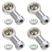 4 Packs SI10T/K 10mm Rod End Bearing M10x1.5 Female Right Hand Thread Cast Iron Rod End Joints with Jam Nut