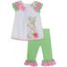 Rare Editions Toddler Girls 2-Pc. Ruffled Bunny Top and Leggings Set 2T/2