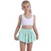 Fattazi Girls Summer Leisure Fashion Yoga Suit Running Fitness Tennis Short Skirt Trouser Pocket Sports Shorts