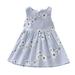 Wiueurtly Melon Dress Fir Kids 2yrs Fashion Baby Kids Girl Sleeveless Flower Print Dress Princess Dresses