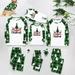 Penkiiy Family Christmas Pjs Matching Sets Pet Cute Warm Christmas Plaid Printed Pet Clothing Green-A Christmas Pajamas