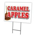 SignMission C-1216 Caramel Apples 12 x 16 in. Caramel Apples Yard Sign & Stake