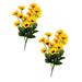 Decorative Individual sunflower flower Single flowers Single sunflower 2PCS Room Decor Artificial Flower Decoration Single Simulated Silk Flowers Living Floral Arrangement Sunflowers