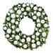 6 ft. Blended LED Pine Wreath Decorated with Iceland Collection Warm White