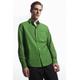 COS Men's Topstitched Poplin Shirt - Green - Green