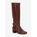 Women's Max Wide Calf Boot by Ros Hommerson in Tobacco Leather Suede (Size 10 M)