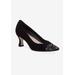 Extra Wide Width Women's Sadee Pump by Ros Hommerson in Black Kid Suede (Size 9 1/2 WW)