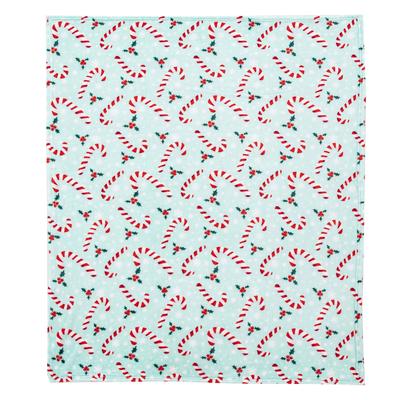 Candy Cane Snowflakes Silk Touch Throw by The Nort...