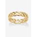 Women's Braided Link Ring In Gold-Plated by PalmBeach Jewelry in Gold (Size 5)