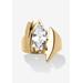 Women's 2.48 Tcw Marquise-Cut Cubic Zirconia Angled Ring Gold Ion Plated by PalmBeach Jewelry in Gold (Size 7)