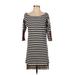 One by One Teaspoon Casual Dress: Brown Stripes Dresses - Women's Size 2X-Small