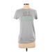 Under Armour Short Sleeve T-Shirt: Gray Graphic Tops - Women's Size Small