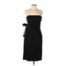 Lela Rose Casual Dress - Sheath Open Neckline Sleeveless: Black Solid Dresses - Women's Size 10