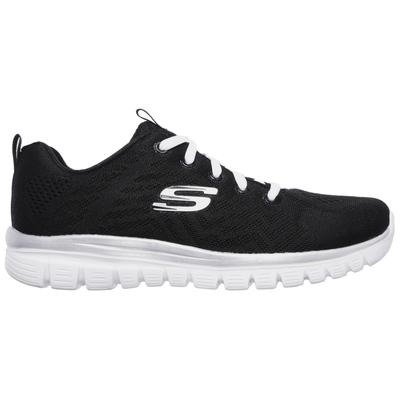 Sneaker SKECHERS "GRACEFUL - GET CONNECTED", Damen, Gr. 35, schwarz-weiß (schwarz, weiß), Textil, sportlich, Schuhe, in 