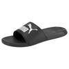 Badesandale PUMA "POPCAT 20", Gr. 38, schwarz (puma schwarz, puma schwarz, puma weiß), Synthetik, sportlich, Schuhe