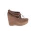 Wild Diva Wedges: Brown Shoes - Women's Size 8 1/2