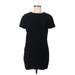 Helmut Lang Casual Dress - Mini Crew Neck Short sleeves: Black Print Dresses - Women's Size 8