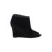 Ann Taylor Ankle Boots: Black Solid Shoes - Women's Size 7 1/2 - Peep Toe