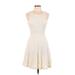 Everly Casual Dress - A-Line: Ivory Marled Dresses - Women's Size Medium