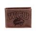 Brown Western Carolina Catamounts Bi-Fold Leather Wallet