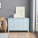Red Barrel Studio® 6 - Drawer Accent Chest Wood in Gray/Blue | 30.12 H x 47.24 W x 17.71 D in | Wayfair E1172D233F8D42DBA4B1F58B43279423