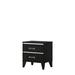 Everly Quinn Yesika Nightstand Wood in Black | 23 H x 23 W x 16 D in | Wayfair AEC4D0E6B681430C8F53A0B319A0936C