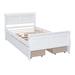 Red Barrel Studio® Janetlee Platform Storage Bed Wood in White | 35.4 H x 41.1 W x 82.6 D in | Wayfair 3F5151EEC409442CA2F7B0433EDDA07F