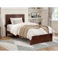 Wade Logan® Bujare Solid Wood Traditional Bed w/ Headboard & Footboard Wood in Brown | 41.33 H x 41.66 W x 82.75 D in | Wayfair