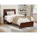 Wade Logan® Bujare Solid Wood Traditional Bed w/ Headboard & Footboard Wood in Brown | 41.33 H x 41.66 W x 82.75 D in | Wayfair