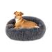 Tucker Murphy Pet™ 23In Dog Bed Self-Warming Plush Shag Fur Donut Calming Pet Bed Cuddler - Cotton in Gray | 7.5 H x 23 W x 23 D in | Wayfair