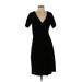 Ann Taylor Casual Dress - Sheath: Black Print Dresses - Women's Size 0 Petite