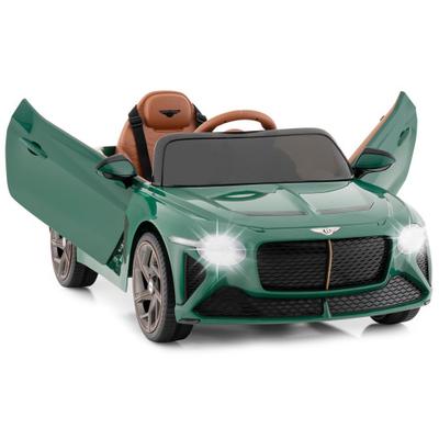 Costway 12V Powered Car Kids Ride-on Racer Car Licensed Bentley Bacalar-Green
