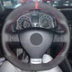Coprivolante per auto cucito a mano in pelle scamosciata nera per Volkswagen Golf 5 Mk5 GTI VW Golf 5 R32 Passat R GT 2005