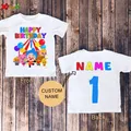 Plim compleanno camicia ragazza camicie camicia da festa per bambini nome personalizzato camicia