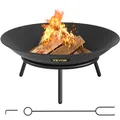 VEVOR Fire Pit Bowl BBQ Stove 22'' 28'' 30'' Carbon Steel / Cast Iron for Keeping Warm Outdoor